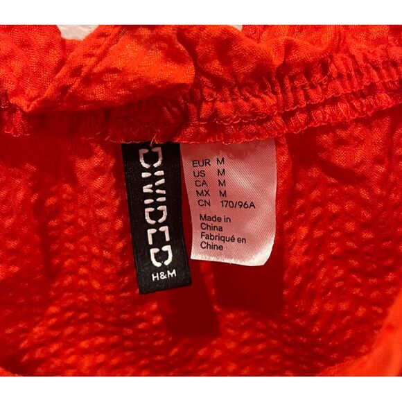 H&M Ruffled Red Spaghetti Straps Crop Top - Picture 2 of 4